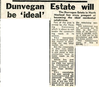 Newspaper Clipping - Digital Image, Dunvegan estate will be 'ideal' 1973 [Macleod], 21/08/1973