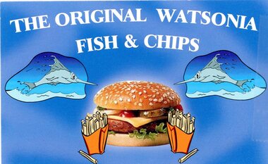 Business card, The Original Watsonia Fish & Chips, 2018