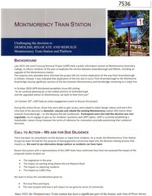 Flyer - Leaflet, Montmorency Train Station: Call to action [Oct. 2020], 2020_10