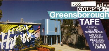 Pamphlet, Free courses at Greensborough TAFE 2020, 2020_