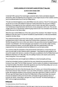 Article, Norm Colvin, Events leading up to the Plenty Ladies' Petition 1842, 2020_