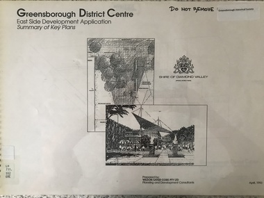 Plan - Application, Wilson Sayer Core Pty Ltd, Greensborough District Centre: East side development application: summary of key plans. 1992, 1992_04