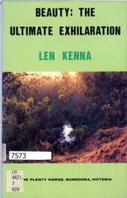 Book, Len Kenna, Beauty: the ultimate exhilaration, 1987
