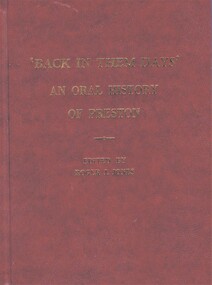Book, Roger J. Jones, 'Back in them days': an oral history of Preston, 1994