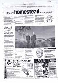 Article - Newspaper Clipping (copy), Heidelberg Leader, Historical homestead uncovered, 09/07/2002