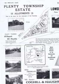 Plan - Advertising Leaflet, Coghill & Haughton, Plenty Township Estate and Bryn Teg Hill's Estate, 1925c