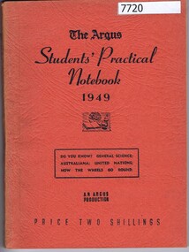 Book, The Argus, The Argus students' practical notebook 1949, 1949
