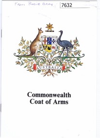 Booklet, Commonwealth of Australia, Commonwealth Coat of Arms