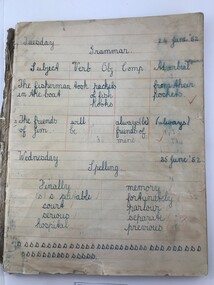 Book - Exercise Book, [Exercise book] 1952, 24/06/1952