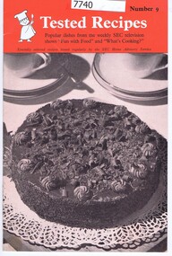 Booklet - Recipe Book, State Electricity Commission of Victoria, Tested recipes, No.9. 1960s. S.E.C, 1960s