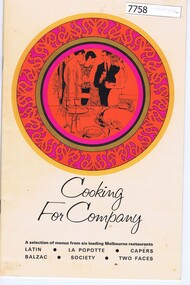 Booklet - Recipe Book, State Electricity Commission of Victoria, Cooking for company, 1960s