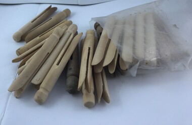 Domestic object - Clothes Pegs, Dolly pegs, `1950 c