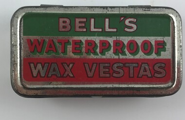 Domestic object - Matches, Bell, Bell's waterproof wax vestas, 1950c