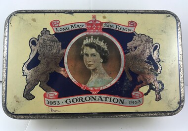 Container - Confectionery tin, Cadbury Fry Hudson Ltd, 1953 Coronation, 1953