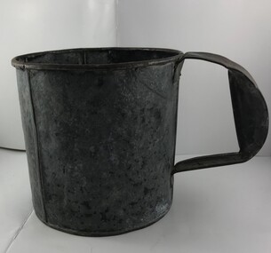 Domestic object - Laundry dipper, Galvanised laundry dipper, 1930c