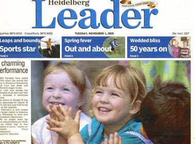 Article - Newspaper Clipping, Heidelberg Leader, A charming performance, 01/11/2005