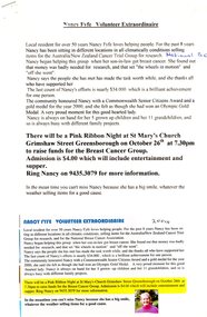 Article - Newspaper Clipping, Watsonia Traders Association, Nancy Fyfe: Volunteer extraordinaire, 2004