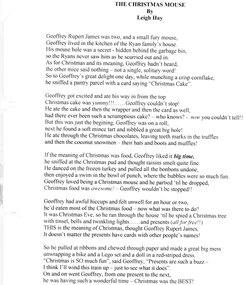 Document - Poem, Leigh Hay, The Christmas mouse: a poem by Leigh Hay, 02/10/2000