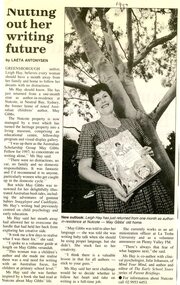 Article - Newspaper Clipping, Laeta Antonysen, Nutting out her writing future, 2007