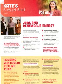 Flyer - Leafllet, Kate Thwaites, [Letters to Residents] from Kate Thwaites, Federal Member for Jagajaga, 2021on