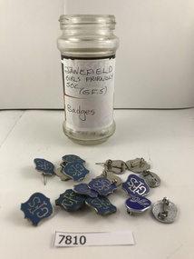 Badge - Badge Collection and Photographs, Janefield Girls' Friendly Society badges and photographs