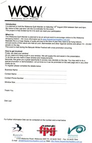 Programme - Document, The Patchwork Gallery, Watsonia Quillt Wander (WQW), 2004_08