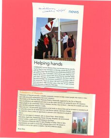 Article - Newspaper Clipping, Watsonia Traders Association, Helping hands, and, Volunteers of Banyule, 2003 - 2004