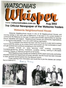 Article - Newspaper Clippings, Watsonia Traders Association, Watsonia Neighbourhood House, 2002-2004