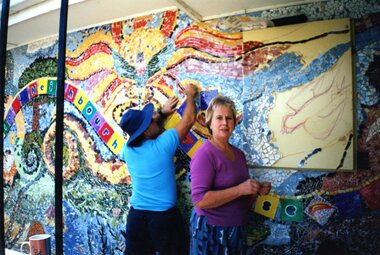 Photograph - Photographs, Rosie Bray, Watsonia Neighbourhood House mosaic wall 2005, 2005