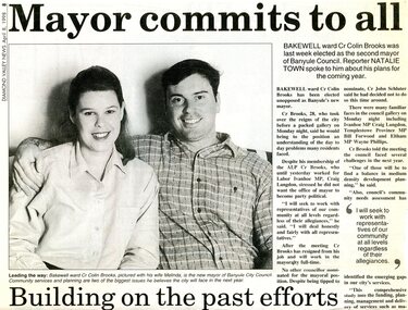 Article - Newspaper Clipping, Diamond Valley News, Mayor commits to all