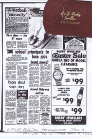 Document - Advertisement - Newspaper Clipping, B & J Busby, Greensborough, 06/04/1982