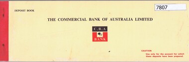 Book, Commercial Bank of Australia Limited, Deposit book: The Commercial Bank of Australia Limited, 1960s