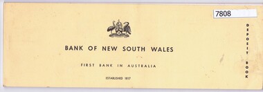 Booklet, Bank of New South wales, Bank of New South Wales deposit book, 1960s