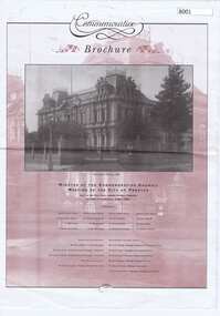 Booklet, City of Preston, Commemorative brochure: History of Preston 1835-1994, 1994