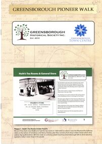 Booklet, Greensborough Historical Society Inc, Greensborough Pioneer Walk, 2021