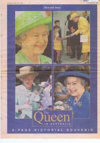 Newspaper - Newspaper Clipping, Herald Sun, The Queen in Australia: Royal tours tribute, 04/04/2000