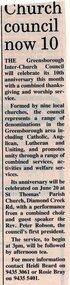 Article - Newspaper Clipping, Diamond Valley News, Church Council now 10 [Greensborough Interchurch Council], 20/06/1999