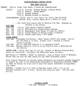 Flyer - Newsletter, Watsonia-Macleod Uniting Church, Watsonia-Macleod Uniting Church News Sheet. 03/06/1990, 28/02/1993