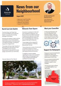 Magazine - Newsletter, Banyule City Council, News from our Neighbourhood: Bakewell Ward, by Mark Di Pasquale, Aug 2021, 2021