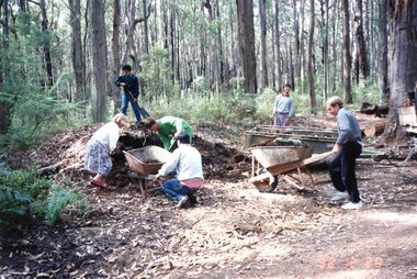 Photograph - Photographs, Carolyn Haas, Janefield Special School: Lyrebird Track maintenance 20/02/1992, 15/02/1990
