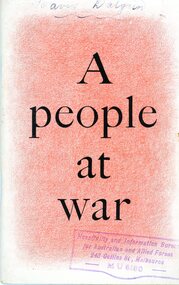 Book, A People at war, 1942c