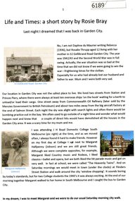 Document - Memoir, Rosie Bray, Life and times: a short story, by Rosie Bray, 2019 c