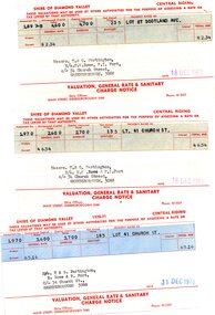 Financial record - Account, Shire of Diamond Valley, Shire of Diamond Valley rates notices 1969-1970, 26/03/1958