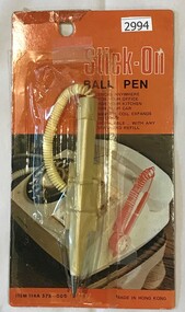 Functional object - Pen, Stick on ball pen, 1970c