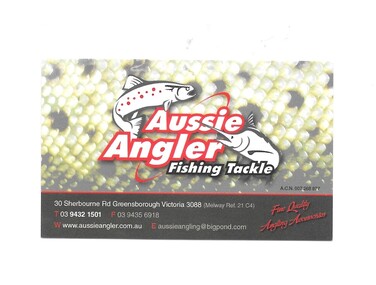 Business Card, Aussie Angler fishing tackle, 2018c