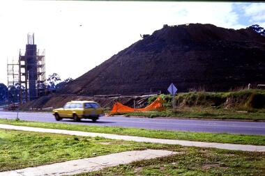 Slide - Photograph, John Ramsdale, Greensborough Bypass under construction: Slide 40, 1990s