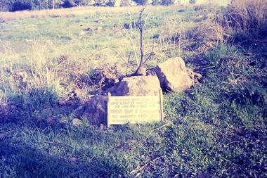 Slide - Photograph, John Ramsdale, Plenty Gorge sign: Slide 50, 1990s
