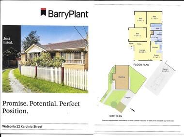 Advertising leaflet, Barry Plant Watsonia, 22 Kardinia Street Watsonia, 2019