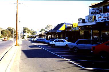 Slide - Photograph, John Ramsdale, Main Road shops, Lower Plenty:  Slide 70, 1990s