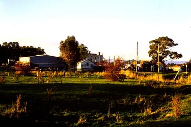 Slide - Photograph, John Ramsdale, Bridge Inn Hotel and Mechanics Institute from rear: Slide 102, 1990s